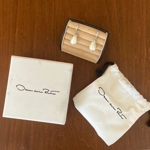 Oscar de la Renta Pavé Pearl Drop Earrings